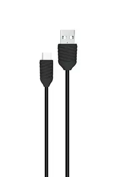 Кабель USB Type-C(m)-USB 2.0(Am), 2.4A, 1м, черный Exployd Flow (EX-K-1305)