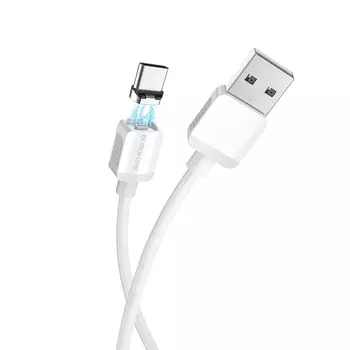 Кабель USB Type-C(m)-USB 2.0(Am), 3A, 1м, белый Borofone BX57 (6931474752109)