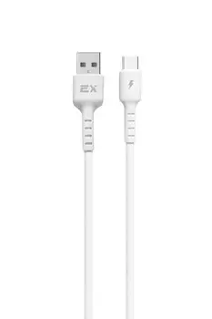 Кабель USB Type-C(m)-USB 2.0(Am), 3A, 1м, белый Exployd Flow (EX-K-1264)