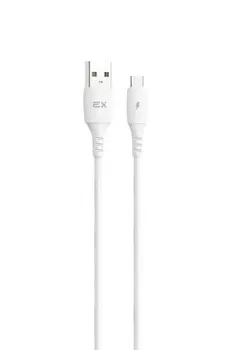 Кабель USB Type-C(m)-USB 2.0(Am), 3A, 1м, белый Exployd Flow (EX-K-1288)