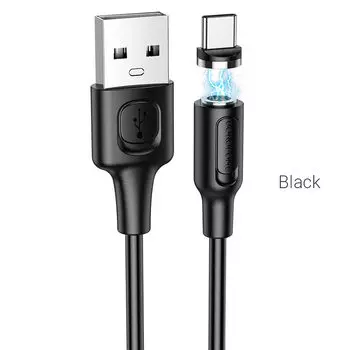 Кабель USB Type-C-USB, 3A, 1м, черный Borofone BX41 (6931474738462)