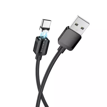 Кабель USB Type-C(m)-USB 2.0(Am), 3A, 1м, черный Borofone BX57 (6931474752093 / УТ-00011832)