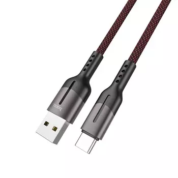Кабель USB Type-C-USB, быстрая зарядка, 5А, 1.2 м, черный, HOCO Gusto U68 (6931474710604)