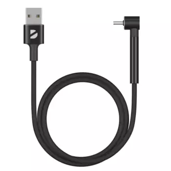 Кабель USB Type-C (m)-USB, угловой, 2.4A, 1м, черный Deppa (72295)
