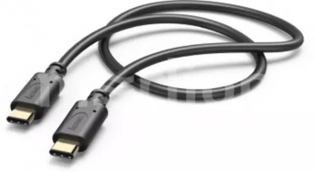 Кабель USB Type-C (m)-USB Type-C, позолоченные разъемы, 3A, 20см, черный Hama (00183333)