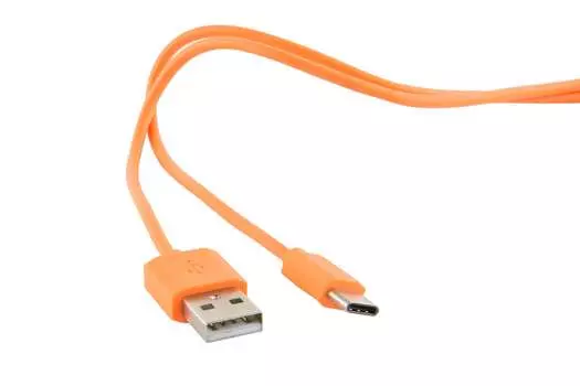 Кабель USB-USB Type-C, 1м, оранжевый Red Line