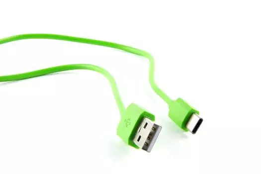 Кабель USB-USB Type-C, 1м, зеленый Red Line