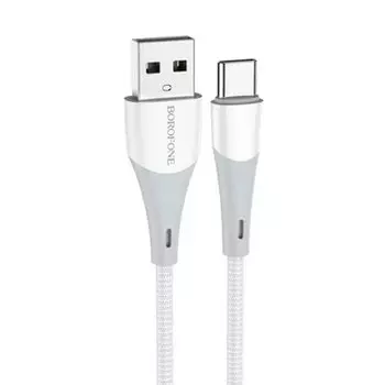Кабель USB Type-C-USB, 3А, 1 м, белый, Borofone Superior BX60 (6931474753250)