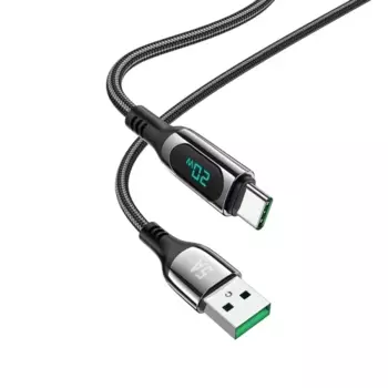 Кабель USB Type-C-USB, 5A быстрая зарядка, 1.2м, черный HOCO extreme S51 (749239)