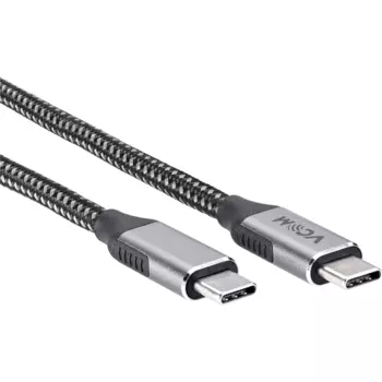 Кабель USB Type-C-USB Type-C, быстрая зарядка, 100 Вт, 1.8 м, черный, VCOM CU420M-1.8M (CU420M-1.8M)