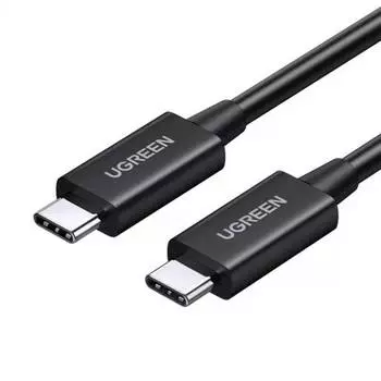 Кабель USB Type-C-USB Type-C, экранированный, 80см, черный UGREEN US501 (30389)