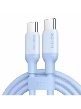 Кабель USB Type-C-USB Type-C, экранированный, 5А, 60 Вт, 2 м, голубой, UGREEN US563 (15281)