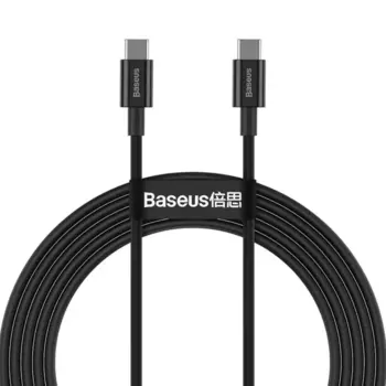Кабель USB Type-C-USB Type-C, быстрая зарядка, 5А, 100 Вт, 2 м, черный, Baseus Superior (CATYS-C01)