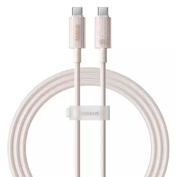 Кабель USB Type-C-USB Type-C, быстрая зарядка, 5А, 100 Вт, 1 м, розовый, Baseus Habitat (P10360202421-00)
