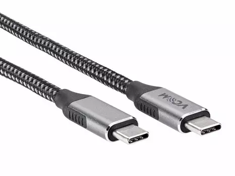 Кабель USB Type-C-USB Type-C, быстрая зарядка, 100 Вт, 1 м, черный, VCOM CU420M-1M (CU420M-1M)