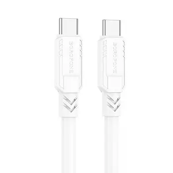 Кабель USB Type-C-USB Type-C, 3А, 60 Вт, 1 м, белый, Borofone BX81 Goodway