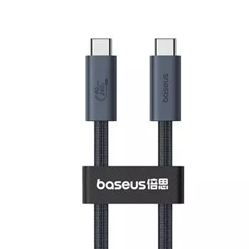 Кабель USB Type-C-USB Type-C, MFi, быстрая зарядка, 3.5А, 240 Вт, 1 м, черный, Baseus Flash Series 2 (P10311803111-00)