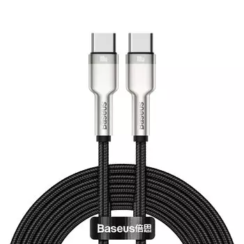 Кабель USB Type-C-USB Type-C, быстрая зарядка, 5А, 100 Вт, 2 м, черный, Baseus Cafule (CATJK-D01)