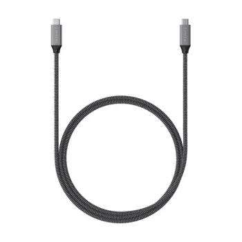 Кабель USB Type-C-USB Type-C, экранированный, 25см, серый космос Satechi ST-U4C25M (ST-U4C25M)