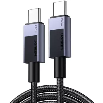 Кабель USB Type-C-USB Type-C, 240 Вт, 1 м, черный, UGREEN L513 (45067)