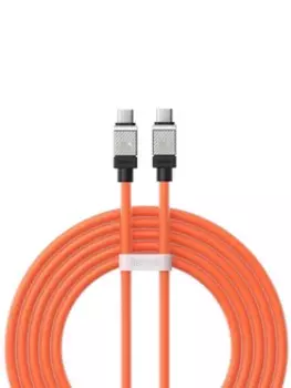 Кабель USB Type-C-USB Type-C, экранированный, быстрая зарядка, 5А, 100 Вт, 2 м, оранжевый, Baseus CoolPlay CAKW000307 (CAKW000307)