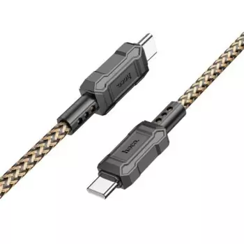 Кабель USB Type-C-USB Type-C, экранированный, быстрая зарядка, 3А, 1 м, золотистый, HOCO Leader X94
