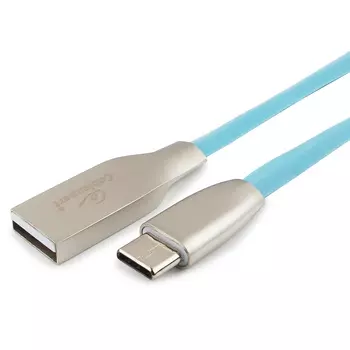 Кабель USB-USB Type-C 1 м, синий Cablexpert (CC-G-USBC01Bl-1M)
