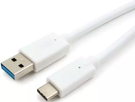 Кабель USB-USB Type-C, 3А, 1 м, белый, Bion (BXP-CCP-USB3-AMCM-1M-W)