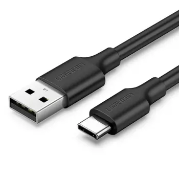 Кабель USB-USB Type-C, 3A быстрая зарядка, 1м, черный UGREEN US287 (60116)