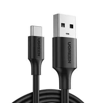 Кабель USB-USB Type-C, 3A быстрая зарядка, 3м, черный UGREEN US287 (60826)