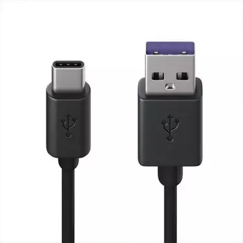 Кабель USB-USB Type-C, 5А, 50 см, черный, Red Line (УТ000036345)