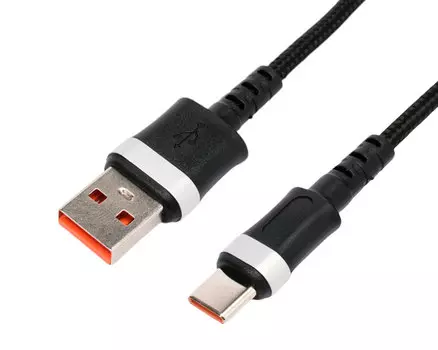 Кабель USB-USB Type-C, экранированный, быстрая зарядка, 6А, 66 Вт, 1 м, черный, Cablexpert CCP-USB2-AMCM-66W-1M (CCP-USB2-AMCM-66W-1M)