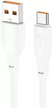 Кабель USB-USB Type-C, экранированный, быстрая зарядка, 5А, 1 м, белый, HOCO Force X93