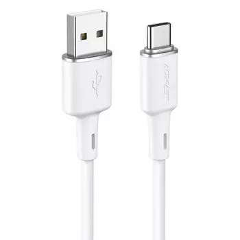 Кабель USB-USB Type-C, быстрая зарядка, 3A 1.2м, белый ACEFAST C2-04 (AF-C2-04-WH)