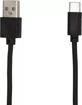 Кабель USB-USB Type-C, быстрая зарядка, 3А, 1 м, черный, SunWind (1531491)