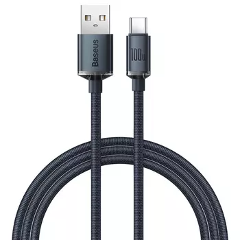 Кабель USB-USB Type-C, быстрая зарядка, 5А, 1.2 м, черный, Baseus (CAJY000401)