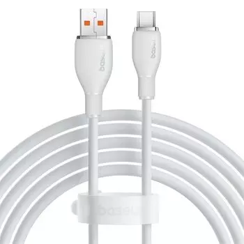 Кабель USB-USB Type-C, быстрая зарядка, 6А, 100 Вт, 2 м, белый, Baseus Stellar (P10355703221-01)