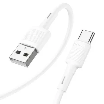 Кабель USB-USB Type-C, быстрая зарядка, 3А, 1 м, белый, HOCO X83 Victory (6931474770912)