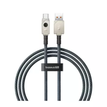 Кабель USB-USB Type-C, быстрая зарядка, 100 Вт, 1 м, белый/серый, Baseus Unbreakable P10355801221-00 (P10355801221-00)