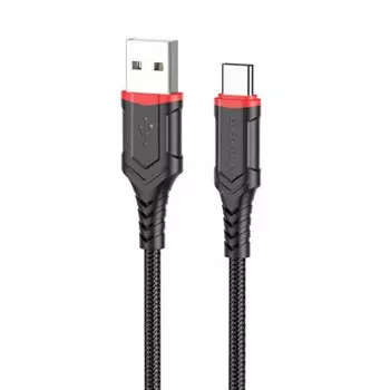 Кабель USB-USB Type-C, быстрая зарядка, 3A 1м, черный Borofone BX67 (207887)