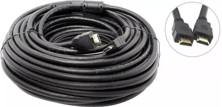 Кабель VCOM HDMI 19M/M ver:1.4+3D, 25m, позолоченные контакты, 2 фильтра (VHD6020D-25M)