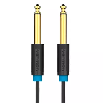 Кабель Vention Jack 6.35-Jack 6.35, позолоченные разъемы, прямой, 5м, черный (BAABJ )
