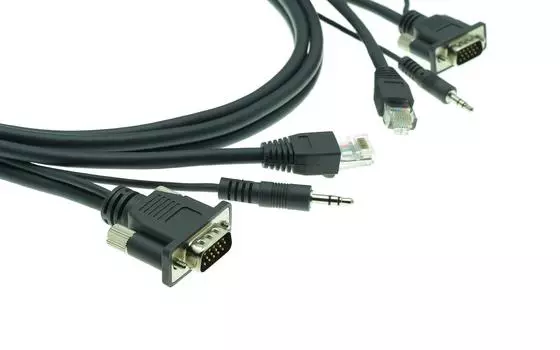 Кабель VGA(15M)+Mini jack 3.5mm(M)+RJ-45-VGA(15M)+Mini jack 3.5mm(M)+RJ-45, 90 см, черный Kramer C-GMAC/GMAC-3 (92-2212003)