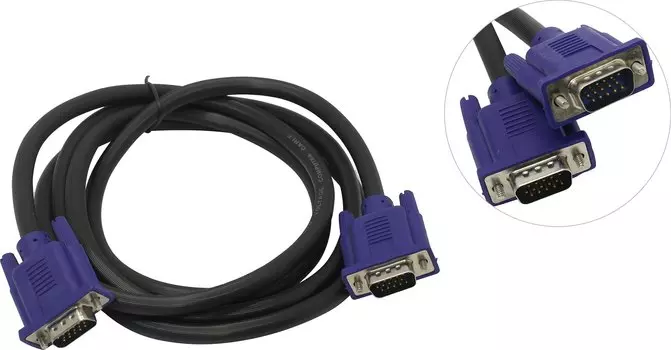 Кабель VGA(15M)-VGA(15M), 1.8 м, черный/синий Defender (BB340M-06)