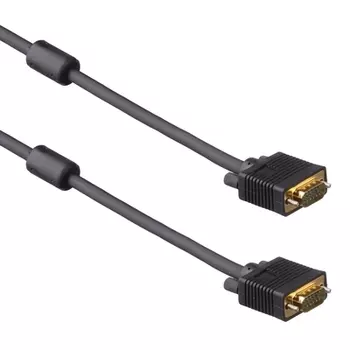 Кабель VGA(15M)-VGA(15M), экранированный, ферритовый фильтр, 15 м, синий/черный Exegate EX-CC-PVGA-15M15M-15.0 (EX169517RUS)