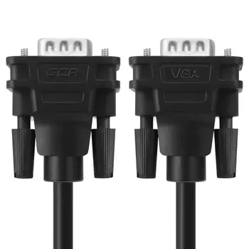 Кабель VGA(15M)-VGA(15M), экранированный, ферритовый фильтр, 5 м, черный GCR GCR-VM2 (GCR-51862)