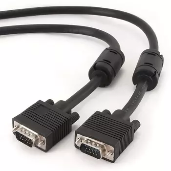 Кабель VGA(15M)-VGA(15M), экранированный, ферритовый фильтр, 3 м, черный Cablexpert Premium CC-PPVGA (CC-PPVGA-10-B)