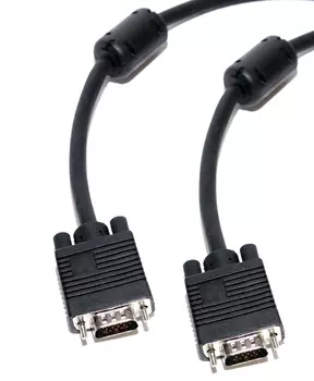 Кабель VGA(15M)-VGA(15M), ферритовый фильтр, 7.5 м, черный 5bites APC-133-075 (APC-133-075)