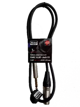 Кабель XLR(F)-Jack 6.3mm(M), 1 м, черный Xline Cables RMIC XLRF-JACK 01 (RMIC XLRF-JACK 01 )