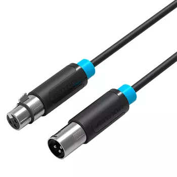 Кабель XLR(M)-XLR(F), 3м, черный Vention акустический (BBFBI)